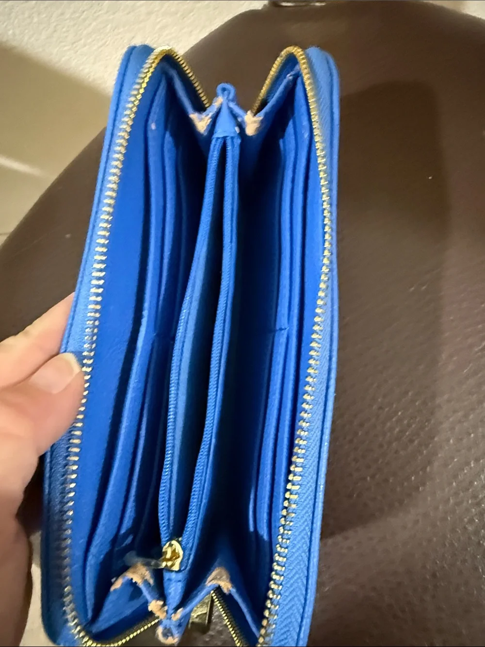 Blue Leather Phone Wallet Case - Unbranded